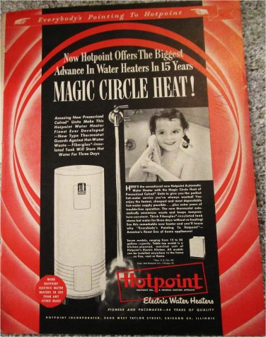 1936 Hotpoint Electric Water Heater ad