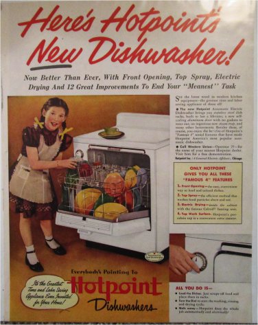 1949 Hotpoint Dishwasher ad