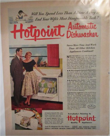 1952 Hotpoint Dishwasher ad