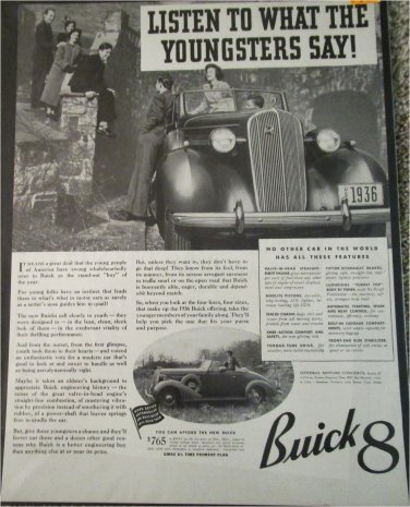 1936 Buick Convertible car ad