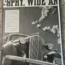 1936 Buick Special 4 dr sedan Spry car ad