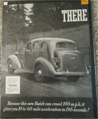 1936 Buick Century 4 dr sedan There Goes car ad