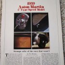 1939 Aston Martin C Type Speed Model car article