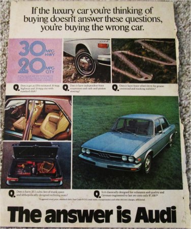 1976 Audi car ad