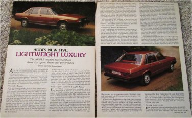 1977 Audi 100GL5i 4 dr sedan car article
