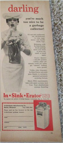 1961 In Sink Erator Disposer ad