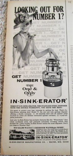 1968 In Sink Erator Disposer ad