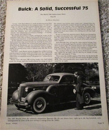 Buick 75th Anniversary car article part II