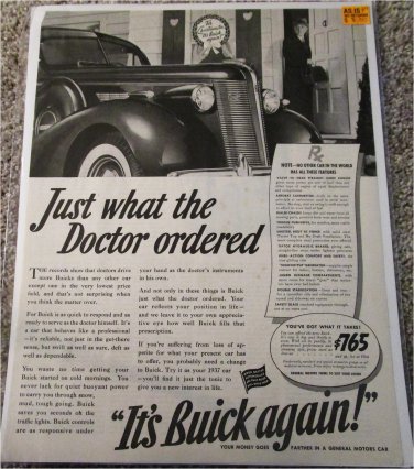 1937 Buick Christmas car ad