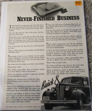 1937 Buick Never Finished car ad