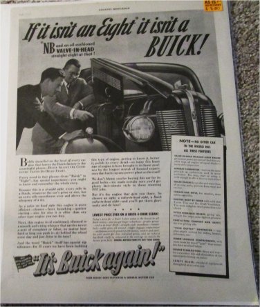 1937 Buick Eight If It Isn't An Eight car ad #1