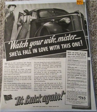 1937 Buick Special 4 dr sedan car ad