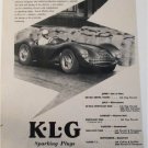 1953 K.L.G Spark Plugs ad featuring Aston Martin