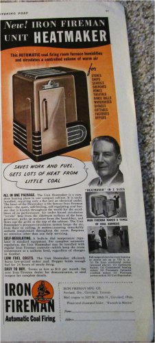 1939 Iron Fireman Heatmaker ad