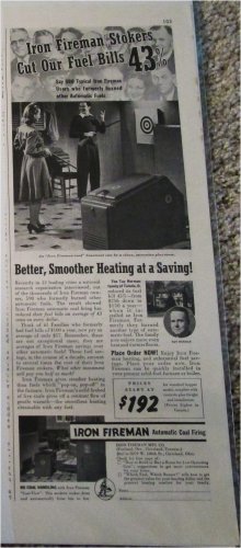 1941 Iron Fireman Stokers ad