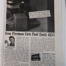 1941 Iron Fireman Coal Stoker ad