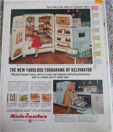 1956 Kelvinator Foodarama Refrigerator Freezer ad