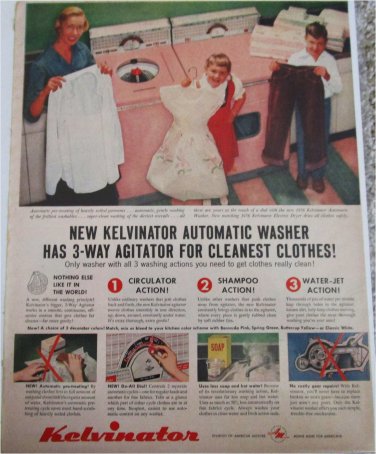 1956 Kelvinator Automatic Washer ad