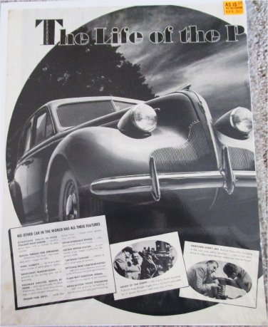 1939 Buick Eight 4 dr sedan The Life car ad