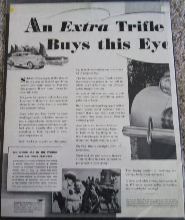 1939 Buick Special 4 dr sedan car ad