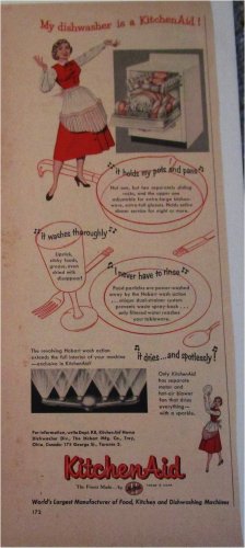 1954 KitchenAid Dishwasher ad