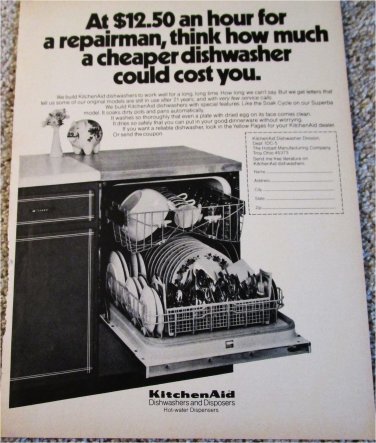 1971 KitchenAid Dishwasher ad #1