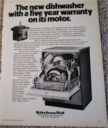 1971 KitchenAid Dishwasher ad #3