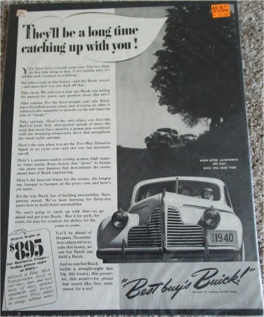 1940 Buick They'll Be A Long Time car ad