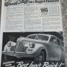 1940 Buick Super 4 dr sedan Inside Stuff car ad