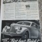 1940 Buick Super 4 dr sedan Inside Stuff car ad