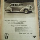 1953 Alvis TC21/100 4 dr car ad