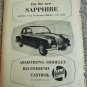 1955 Armstrong Siddeley Sapphire 2 drsedan Castrol car ad