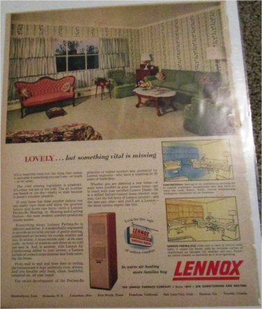 1954 Lennox Perma-Flo Lovely ad