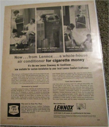 1957 Lennox Air Conditioner ad