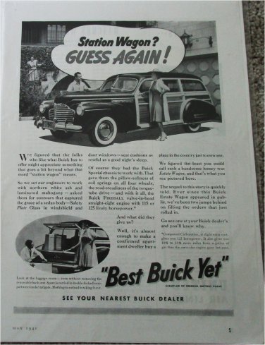 1941 Buick Station Wagon car ad