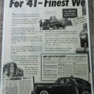 1941 Buick Special 4 door sedan For 41 car ad