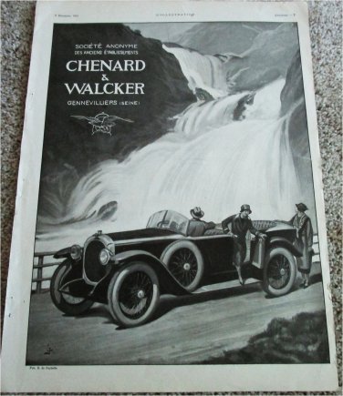 1925 Chenard & Walker Touring car ad