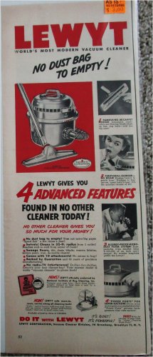 1953 Lewt Vacuum Cleaner ad