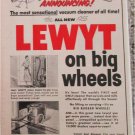 1955 Lewt On Big Wheels Vacuum Cleaner ad
