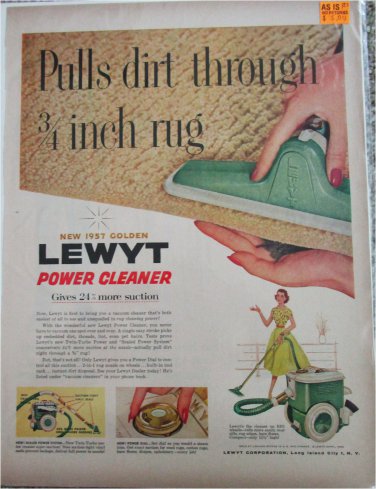 1957 Lewt Golden Power Cleaner ad