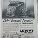 1961 Lewt Power Booster Vacuum Cleaner ad