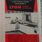 1954 Lyon Steel Kitchens ad