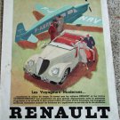 1936 Renault Cabriolet car ad