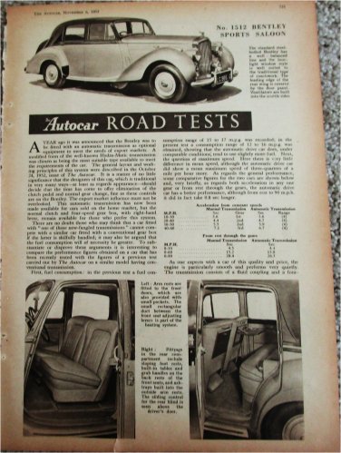 1953 Bentley Sports Saloon car article