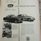 1953 Bristol 404 Sports Coupe car ad
