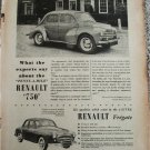 1955 Renault 750 4 dr sedan car ad
