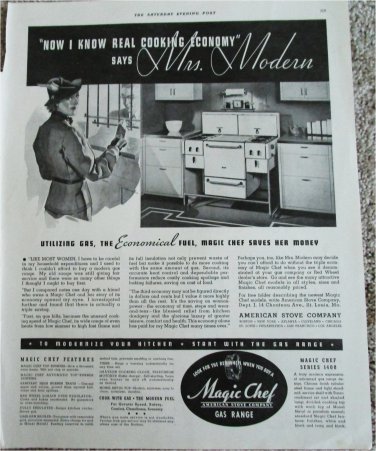1937 Magic Chef Gas Range ad