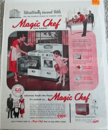 1951 Magic Chef Gas Range ad