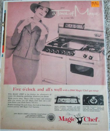 1960 Magic Chef Gas Range ad