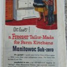 1952 Manitowoc Sub-Zero Freezer ad